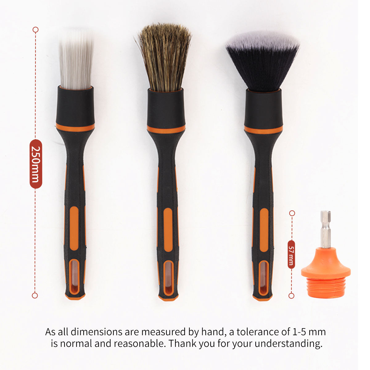 PCC Professional 3-Piece Multi-Surface Detailing Drill Brush Kit
