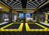 PCC Car Wash Floor Mat Tile, 40x40cm (1.72 sq. ft), Thickness 30mm, Type1 (4Way)