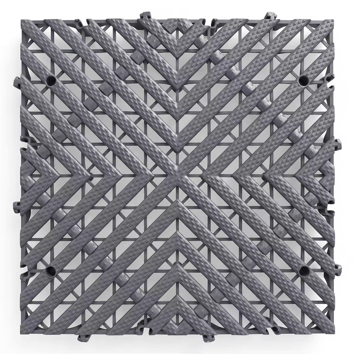 PCC 30mm Vented Car Wash PP Interlocking Tiles | 40x40cm (1.72 sq. ft)