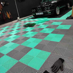 PCC Car Wash Floor Mat Tile, 40x40cm (1.72 sq. ft), Thickness 32mm