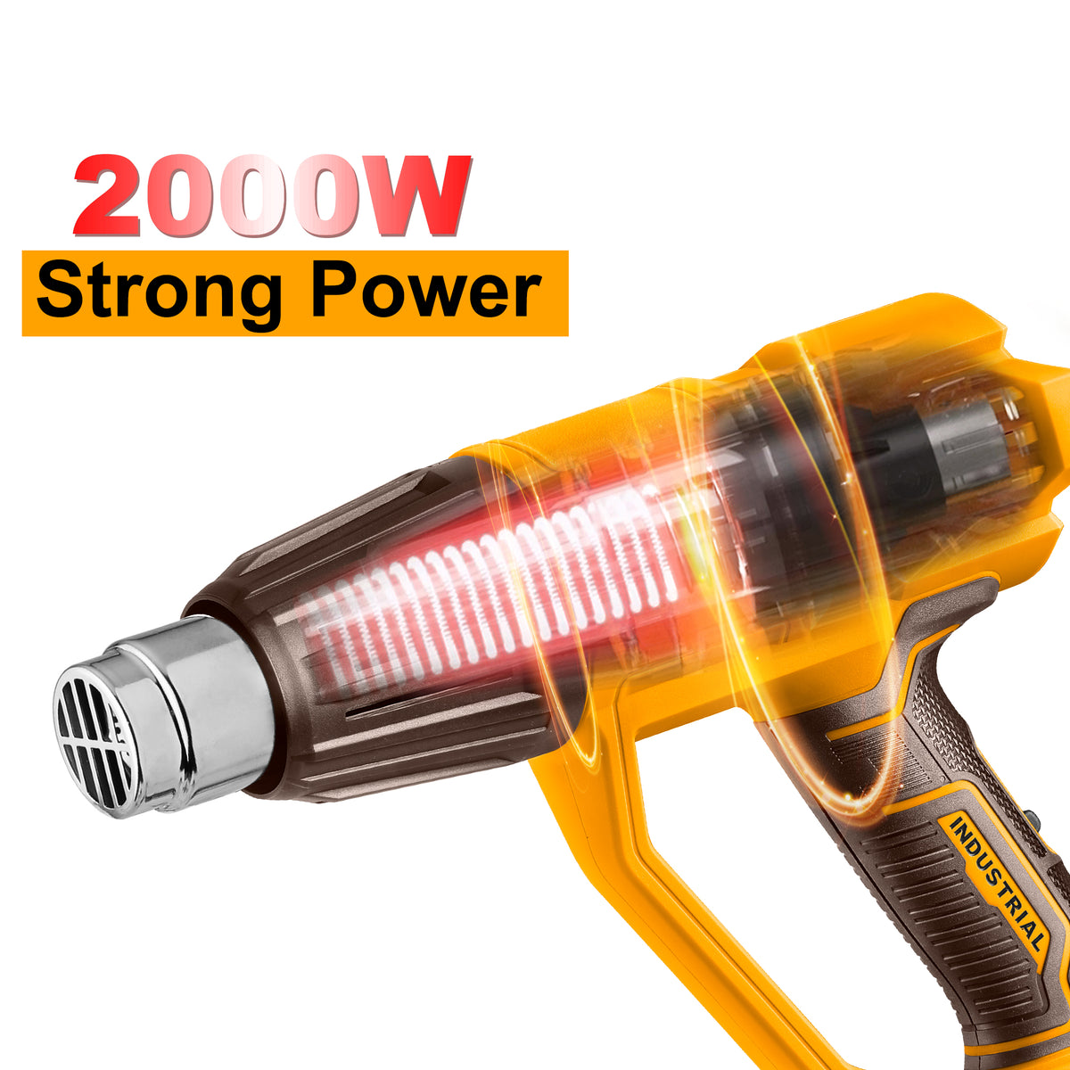 INGCO HG200078  2000W Heat Gun, 50 /450°C/550°C