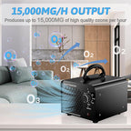 PCC Professional Ozone Generator 15,000 mg/h, 80W–150W for Car Detailing, Home, Smoke & Pet Odor Removal