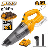 INGCO CVLI20126 Cordless Li-Ion Car Vacuum Cleaner 20V - Battery & Charger Included