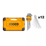 INGCO HKTHP31521 152-Pcs 1/2" Cordless Impact Wrench Kit – 500Nm High Torque Set