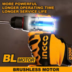INGCO CIDLI20668 Compact Brushless Cordless Impact Drill 66N.m -20V | With Double Battery & Charger