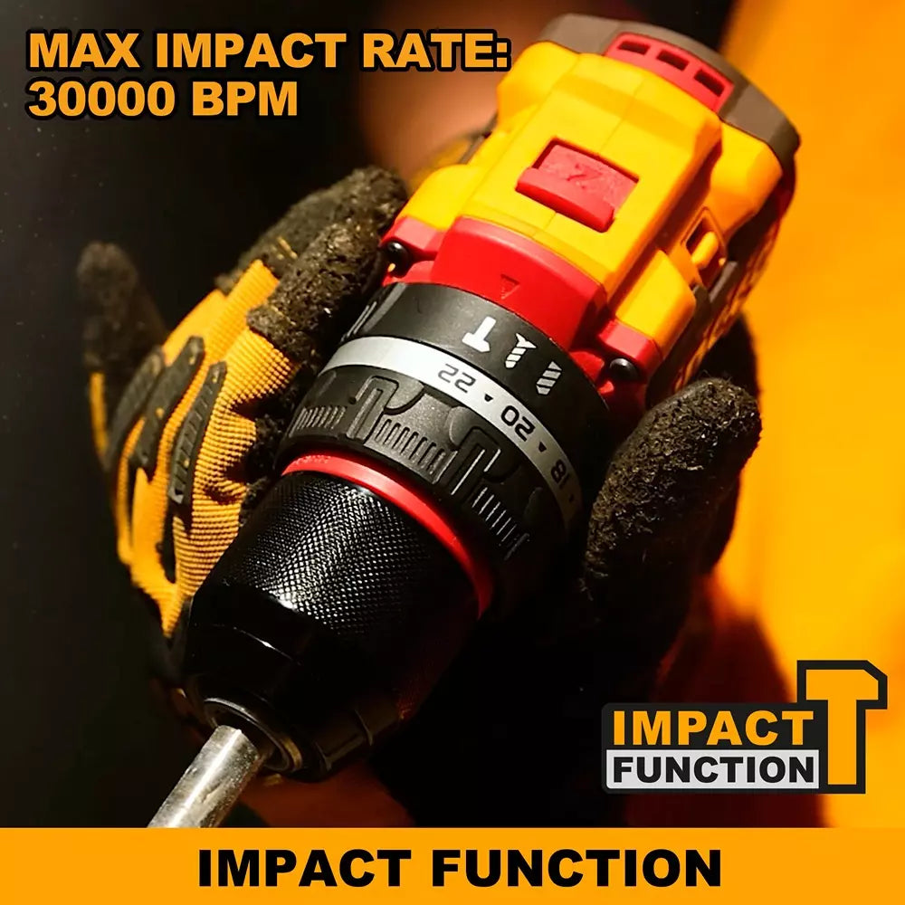 INGCO CIDLI20668 Compact Brushless Cordless Impact Drill 66N.m -20V | With Double Battery & Charger