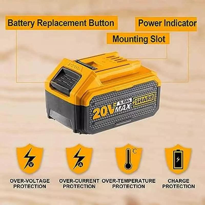 INGCO FBLI2003 Li-Ion Battery Pack 20V 5.0Ah - Planet Car Care