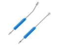 PCC 17-inch stainless steel pressure washer lances set, straight & 20° bent wands with blue grip, 1/4 inch quick connect