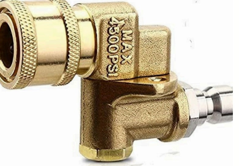 PCC D47 Quick Connect Pivoting Coupler – 3 Rotating Angles, 90° Range, 1/4" Quick Connect