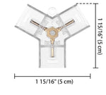 PCC Hexagon Light 3-Way 120 Deg Y Connector