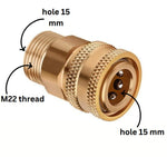 PCC D61 M22/15 Male to 3/8 Quick Connect Adapter For Pressure Washer Hose