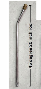 PCC D115 Pressure Washer Spray Wand Extension – 20" SS304 with 45° Bend, 5000 PSI | 1/4" Quick Connect