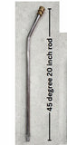 PCC D115 Pressure Washer Spray Wand Extension – 20" SS304 with 45° Bend, 5000 PSI | 1/4" Quick Connect