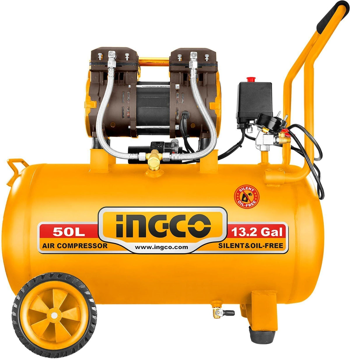 INGCO ACS112501 Air Compressor – 50L Oil-Free Air Compressor