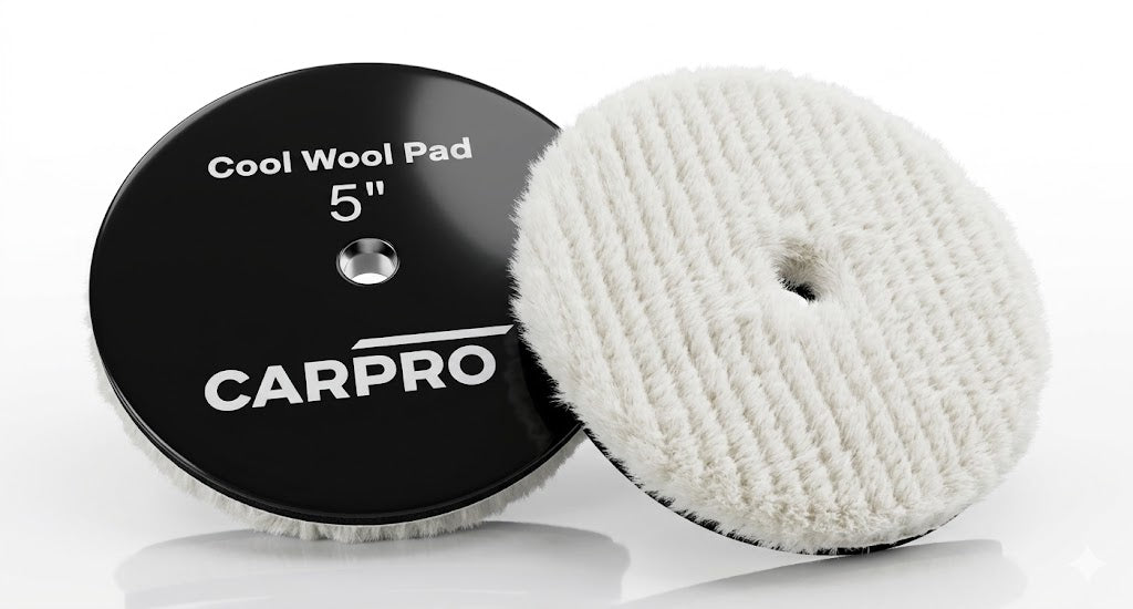 CarPro Strip Cool Wool Pad 5" | High Performance Wool Cutting Pad for Detailing