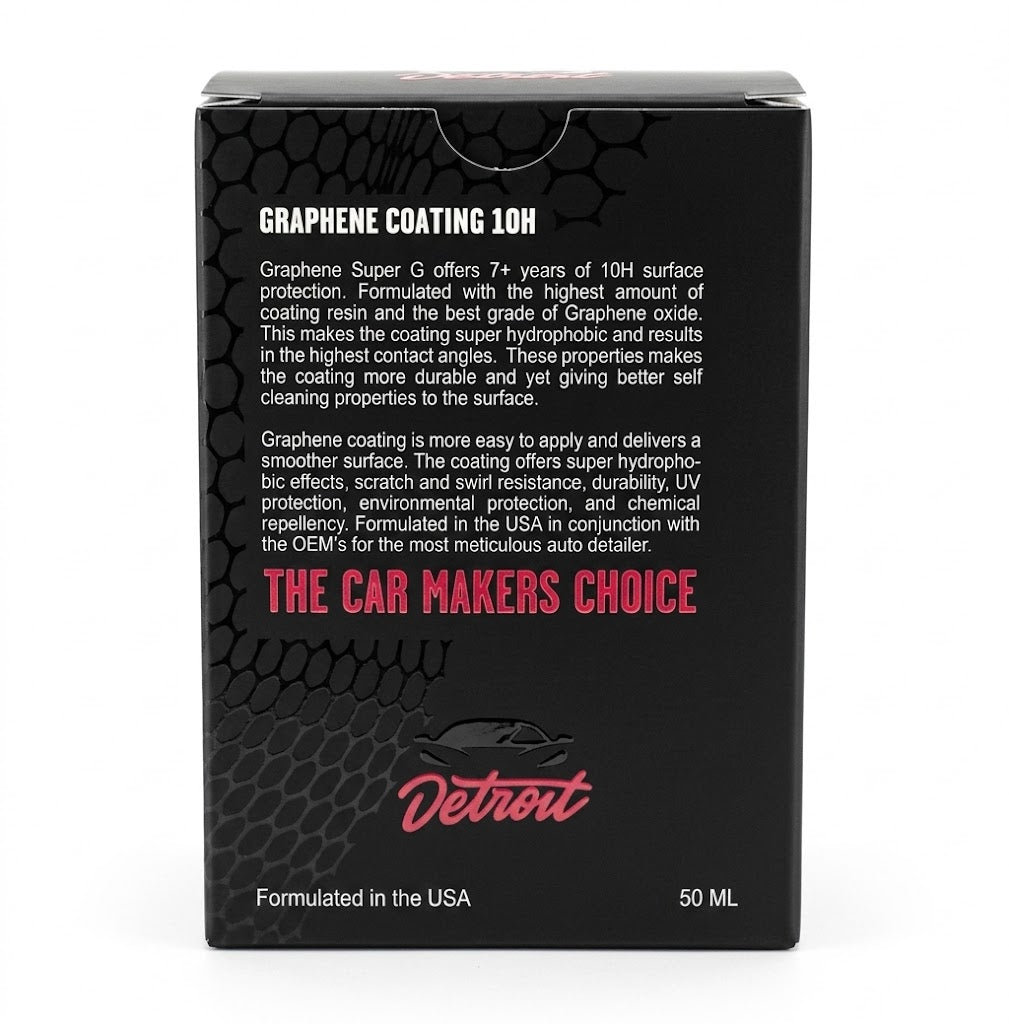 Detroit Graphene Super G Coating 10H Pro 50ml | 7+ Years Protection | Professional Graphene Ceramic Coating