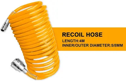 INGCO AKT0053-3 Air Assisted Sprayer Set – 5Pcs Combo with Recoil Hose