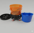 PCC Car Wash Bucket Kit With Wheels, Grit Guard, Lid & Holder, Type1