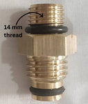 PCC D24 PCC Female to Male Converter for Pressure Washer Gun – 14mm Thread Brass Adapter for Foam Lance Connection