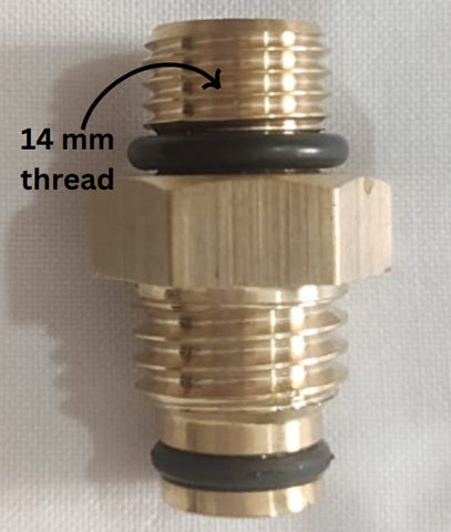 PCC D24 PCC Female to Male Converter for Pressure Washer Gun – 14mm Thread Brass Adapter for Foam Lance Connection
