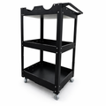 PCC 3-Tray Metal Detailing Trolley with Bottle Holder, Matte Finish