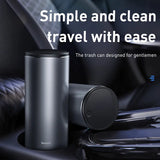 Baseus Premium Car Dust Bin With Lid Vehicle Mounted Ash Tray Trash Can For Car Office Desktop Study With 30 Mini Garbage Bags, Capacity: 500ml