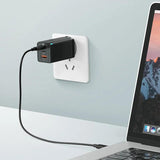 Baseus Gan2 Pro Dual Type-C + USB Quick Charger 65W [Eu Plug] + Type-C To Type-C (CCGAN2P-B01) - Planet Car Care