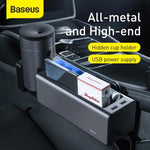 Baseus Deluxe Metal Armrest Console Organizer (Dual USB Power Supply) (CRCWH-A01) - Planet Car Care