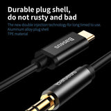 Baseus Type C Male To 3.5 Male Digital Audio Cable 1.2 M (CAM01-01) - Planet Car Care
