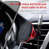 Baseus Magnetic Air Vent Car Mount Mobile Holder With Cable Clip - Planet Car Care