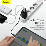 Baseus Gan2 Pro Dual Type-C + USB Quick Charger 65W [Eu Plug] + Type-C To Type-C (CCGAN2P-B01) - Planet Car Care