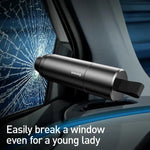 Baseus Sharp Tool Safety Hammer(Window-Breaking+Safety Belt Cutting) Dark Gray (CRSFH-0G) - Planet Car Care