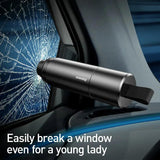 Baseus Sharp Tool Safety Hammer(Window-Breaking+Safety Belt Cutting) Dark Gray (CRSFH-0G) - Planet Car Care