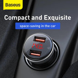 Baseus 2X USB Car Charger 45 W + 3-In-1 USB Cable (CCBX-B0G-1) - Planet Car Care