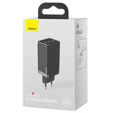 Baseus Gan2 Pro Dual Type-C + USB Quick Charger 65W [Eu Plug] + Type-C To Type-C (CCGAN2P-B01)