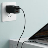 Baseus Gan2 Pro Dual Type-C + USB Quick Charger 65W [Eu Plug] + Type-C To Type-C (CCGAN2P-B01) - Planet Car Care