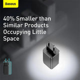 Baseus Gan2 Pro Dual Type-C + USB Quick Charger 65W [Eu Plug] + Type-C To Type-C (CCGAN2P-B01) - Planet Car Care