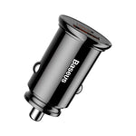 Baseus Circular Plastic Car Charger | PPS | USB A+C 2-In-1 30W Car Charger (CCALL-YS01)