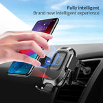 Baseus 10W Smart Vehicle Wireless Charger Phone Holder Ac Vent Type Qi Certified (WXZN-01)