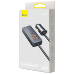 Baseus Share Together 2X USB / 2X USB Type C Car Charger 120W PPS Charger Grey (CCBT-A0G) - Planet Car Care