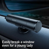 Baseus Sharp Tool Safety Hammer(Window-Breaking+Safety Belt Cutting) Dark Gray (CRSFH-0G) - Planet Car Care