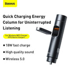Baseus Energy Column Car Wireless MP3 Charger (PPS Quick Charger) Dark Grey (CCNLZ-C0G)