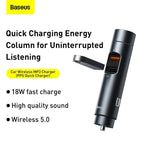 Baseus Energy Column Car Wireless MP3 Charger (PPS Quick Charger) Dark Grey (CCNLZ-C0G) - Planet Car Care