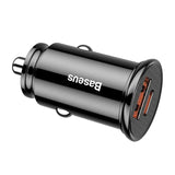 Baseus Circular Plastic Car Charger | PPS | USB A+C 2-In-1 30W Car Charger (CCALL-YS01) - Planet Car Care