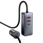 Baseus Share Together 2X USB / 2X USB Type C Car Charger 120W PPS Charger Grey (CCBT-A0G) - Planet Car Care