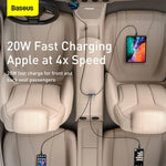 Baseus Share Together 2X USB / 2X USB Type C Car Charger 120W PPS Charger Grey (CCBT-A0G) - Planet Car Care