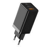 Baseus Gan2 Pro Dual Type-C + USB Quick Charger 65W [Eu Plug] + Type-C To Type-C (CCGAN2P-B01)