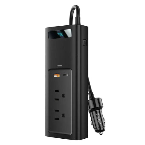 Baseus In-Car Inverter 150W (110V US/Jp) Black (CRNBQ-01) - Planet Car Care