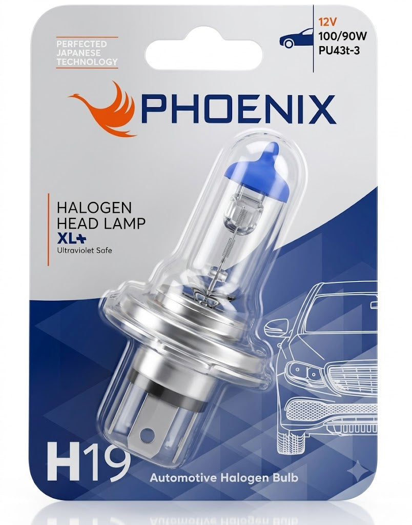 Phoenix H19/H4 Halogen Headlight bulb, 100/90W