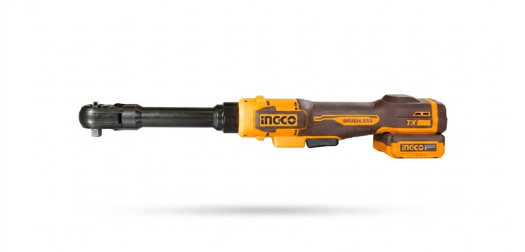 INGCO CDRLI20605292 Long Arm Cordless Drive Ratchet 3/8" 65Nm – 20V